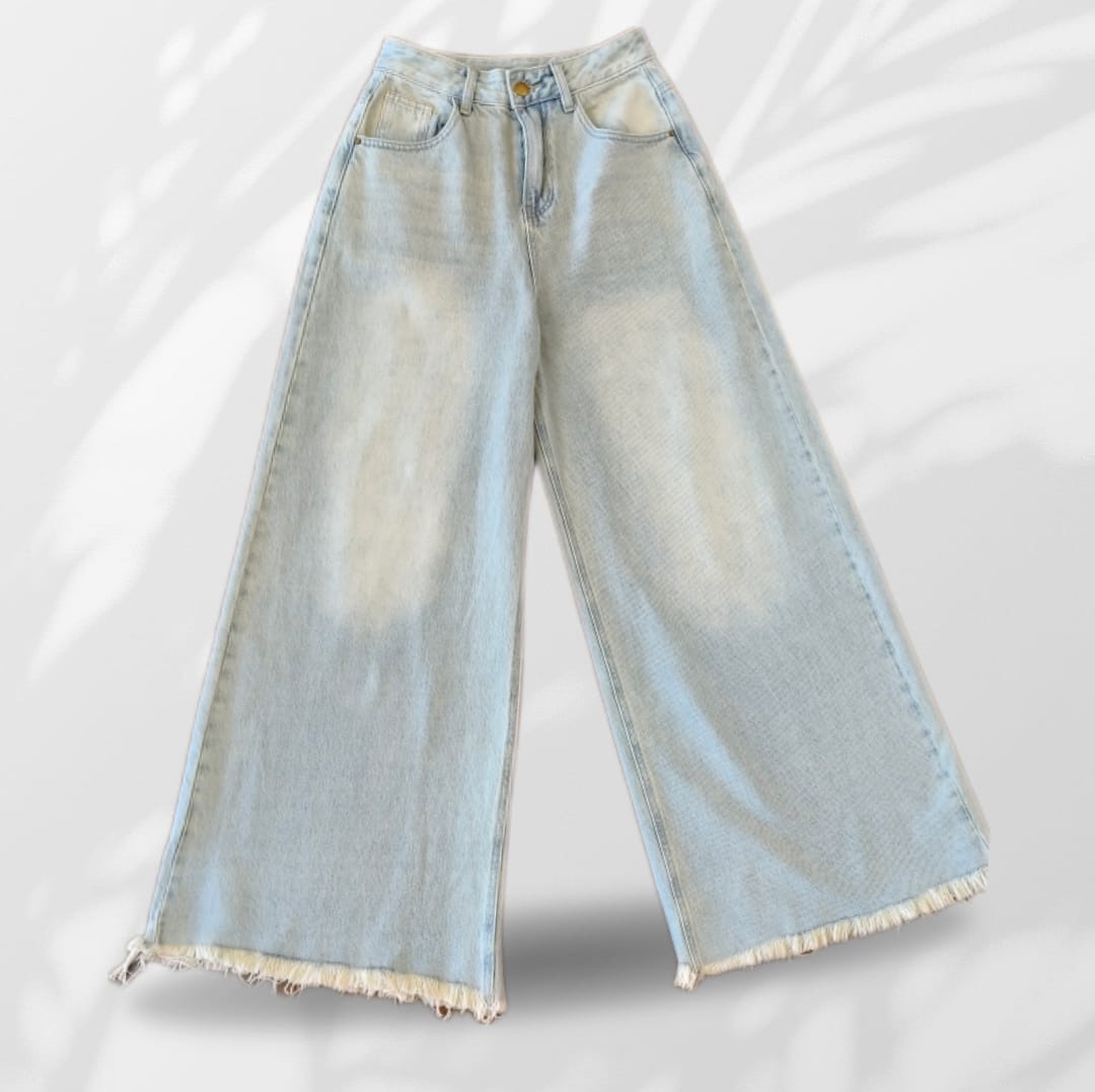 Jeans Sfrangiato Palazzo