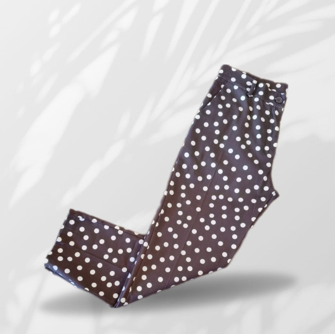 Pantaloni Capri Pois