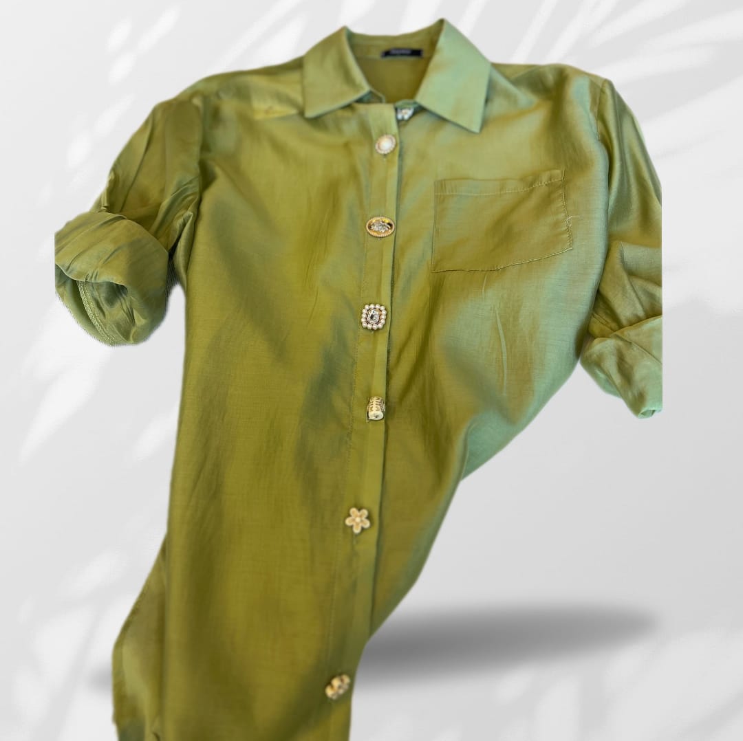 Camicia Bottone Gioiello