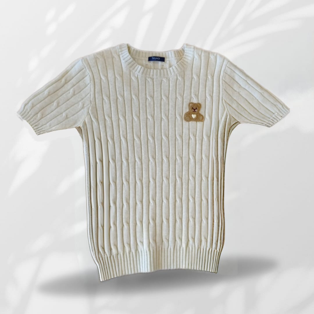 Maglia Treccia Mezza Manica