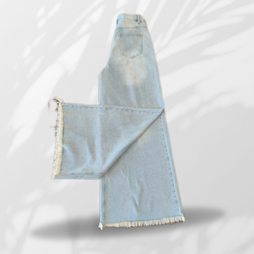 Jeans Sfrangiato Palazzo