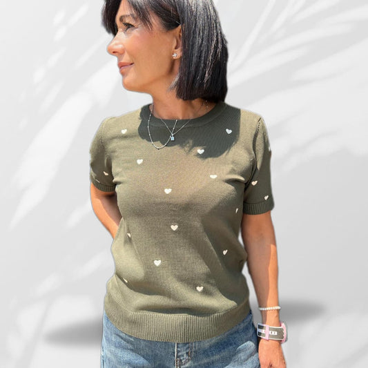 Maglia Mezza Manica Cuori
