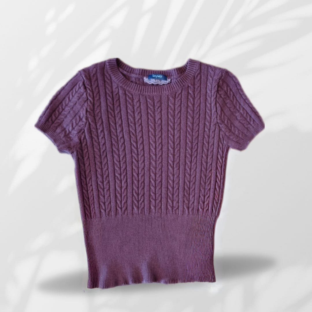 Maglia Mezza Manica Treccia
