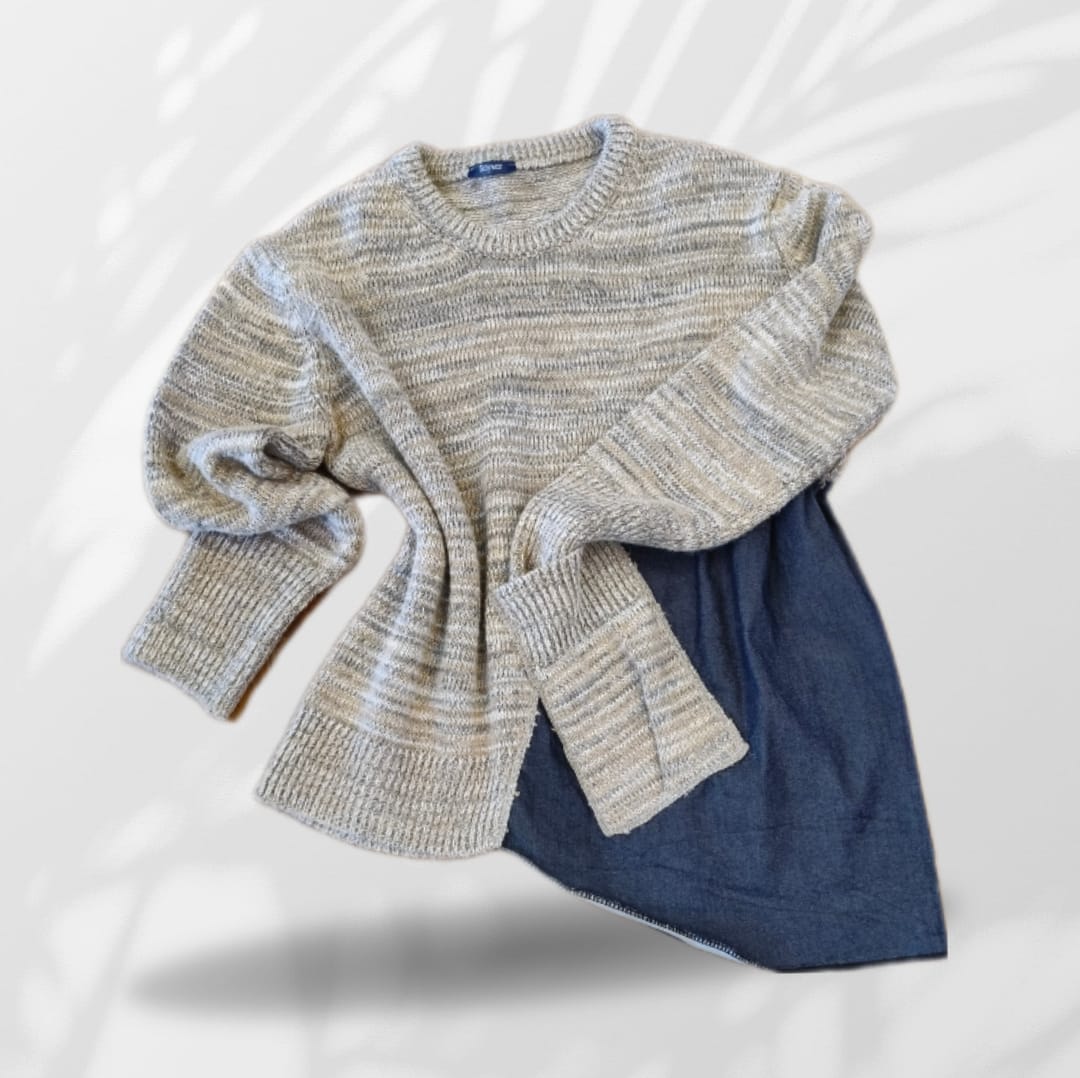 Pullover dettaglio Denim