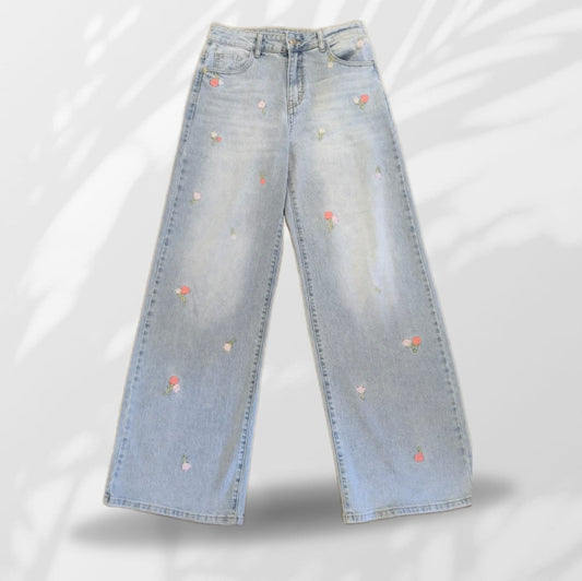 Denim Dettaglio Fiori
