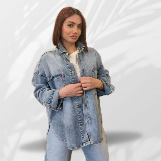 Giacca Camicia Jeans