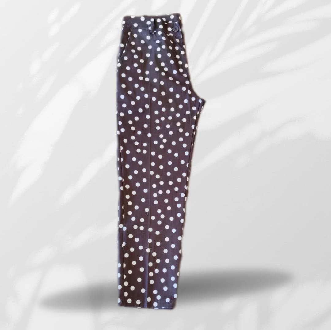 Pantaloni Capri Pois