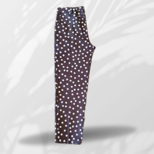 Pantaloni Capri Pois