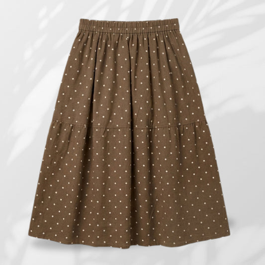 Gonnellone pois 100% cotone