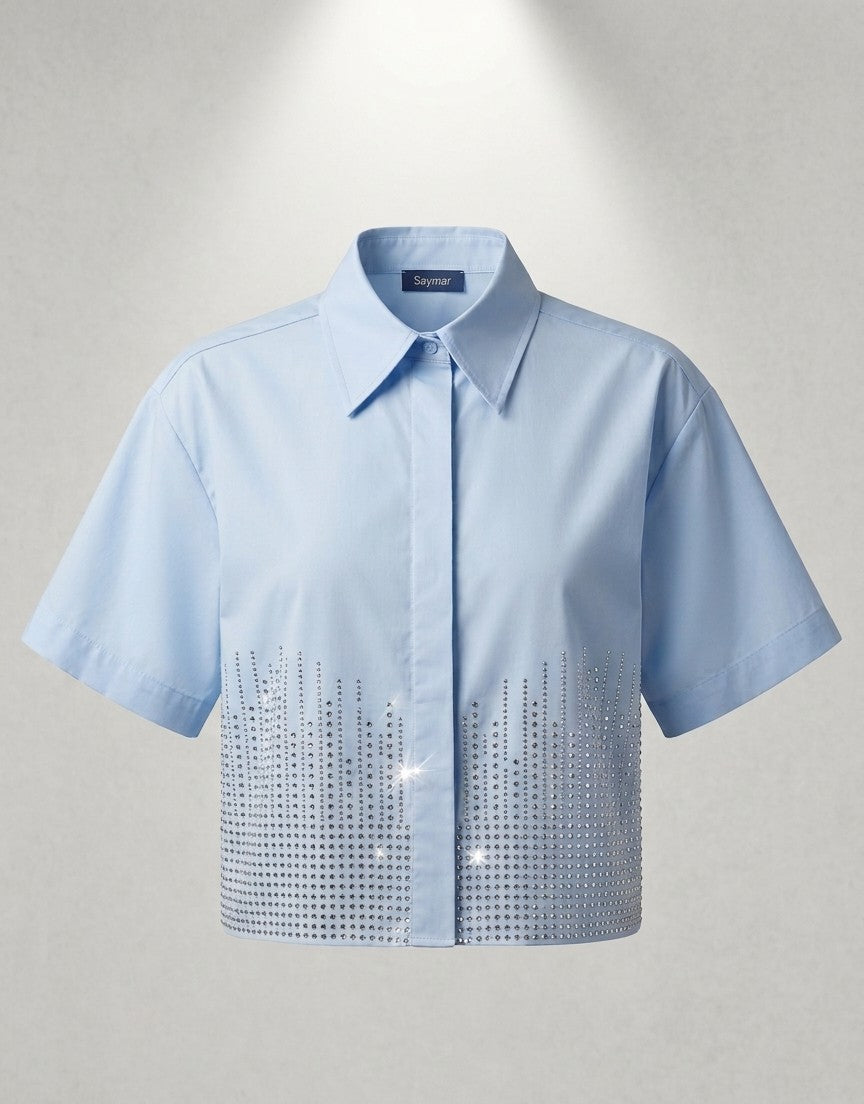 Camicia borchiette 100% cotone
