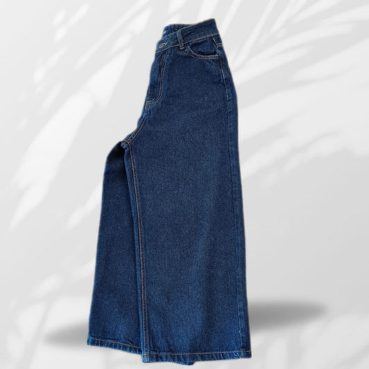 Denim palazzo crop