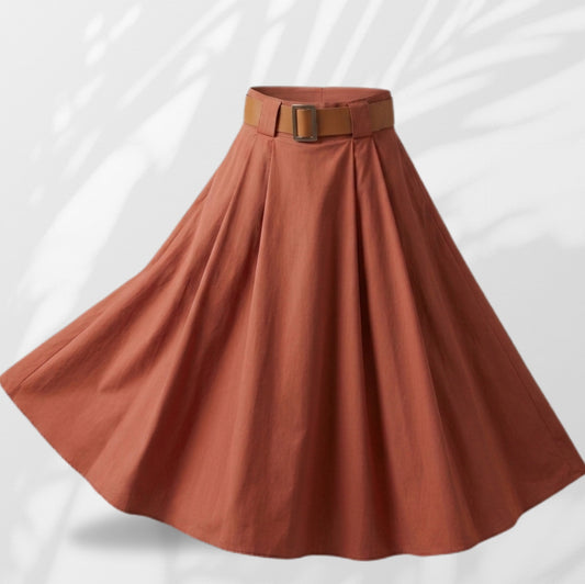 Gonnellone ruggine 100% cotone