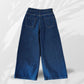 Denim palazzo crop