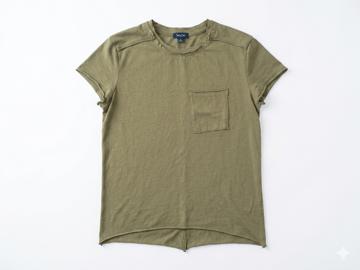 T-shirt con taschino in cotone