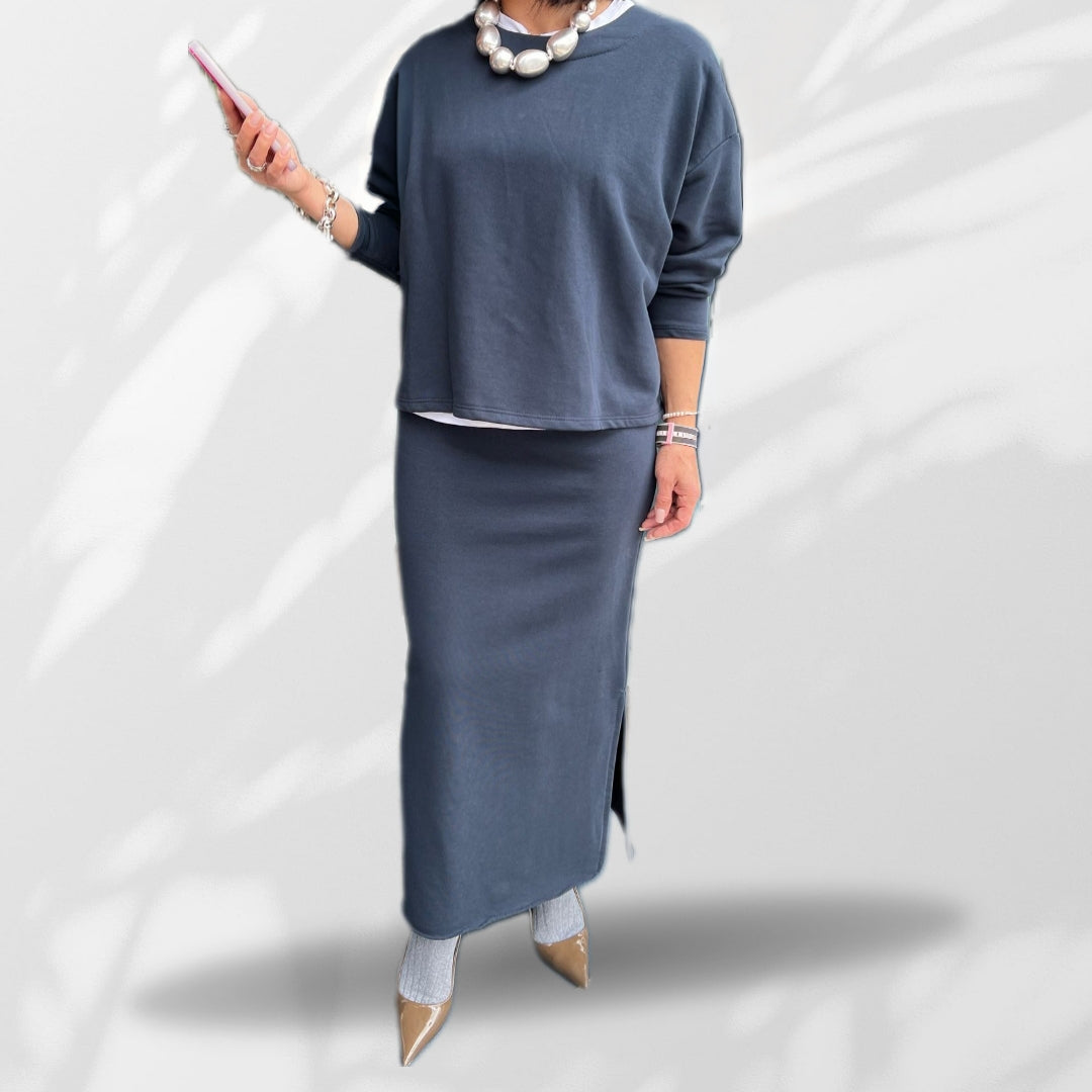 Cotton Sweatshirt Skirt