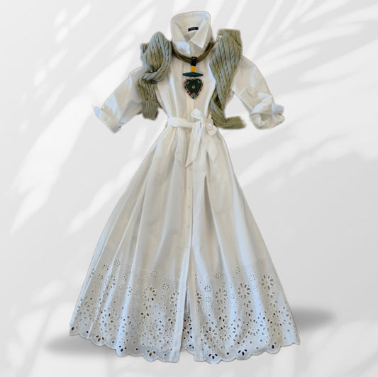 Sangallo shirt dress